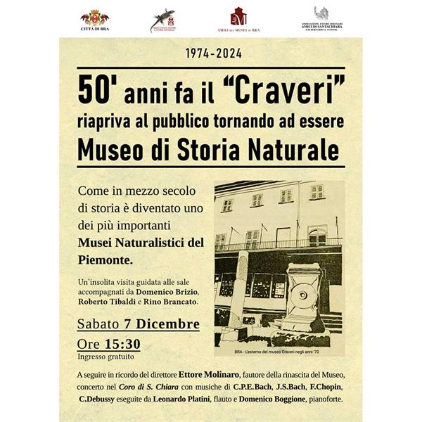 1974 – 2024: 50 years since the reopening of the Craveri Museum